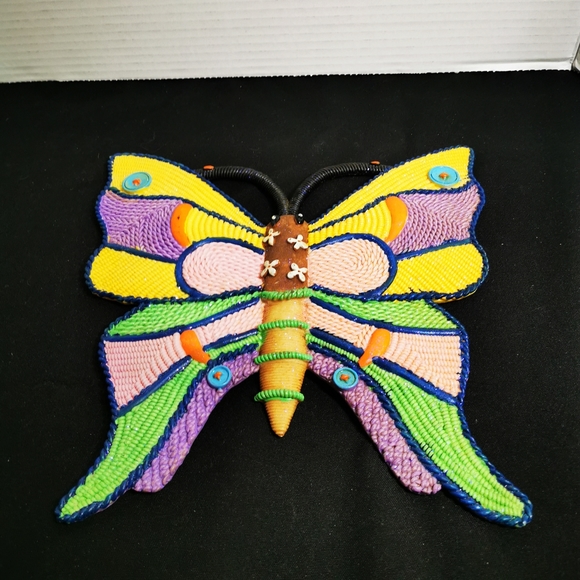 Colourful Resin Glittery Butterfly Wall Hanging Decorative - Picture 8 of 17